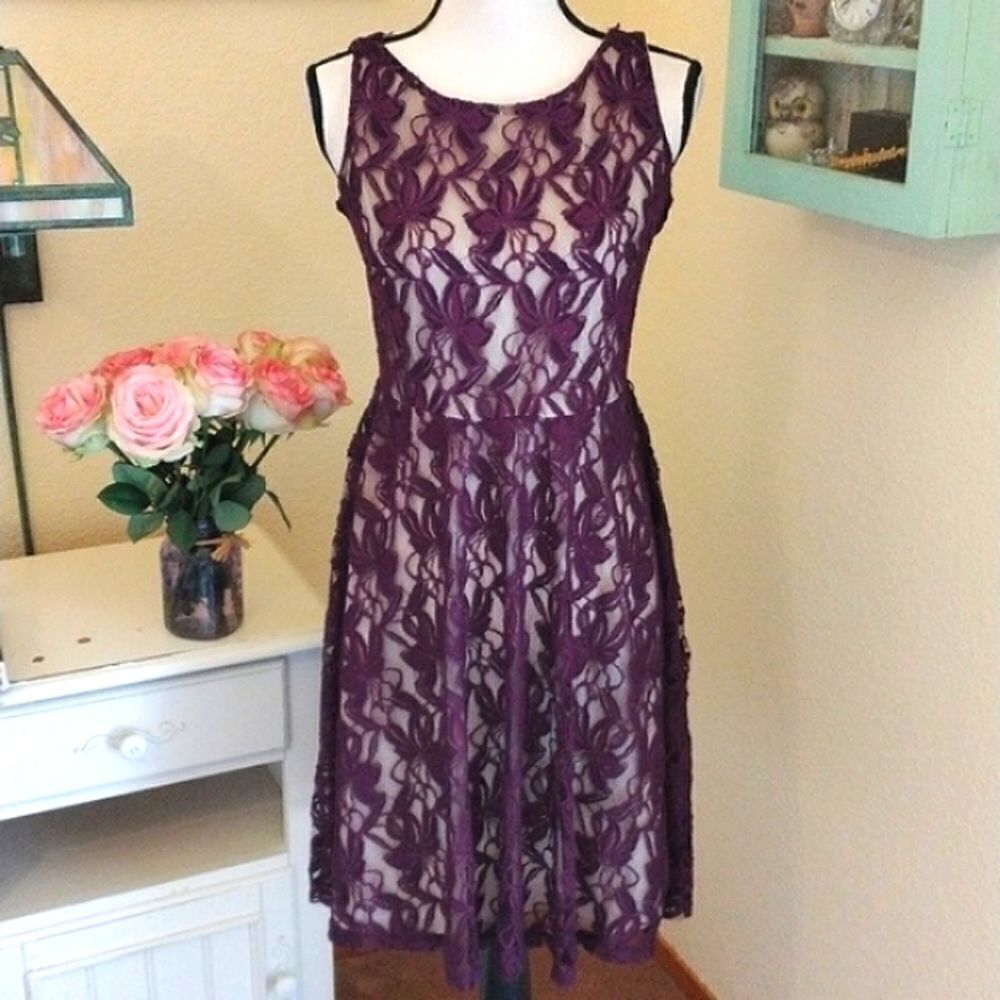 Danny and Nicole Purple Lace Dress
